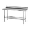 Cefito Stainless Steel Kitchen Bench w/ Splashback 1500x600 430