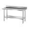 Cefito Stainless Steel Kitchen Bench w/ Splashback 1500x600 430