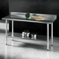 Cefito Stainless Steel Kitchen Bench w/ Splashback 1500x600 430