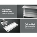 Cefito Stainless Steel Kitchen Bench 1524x610mm 430