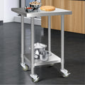 Cefito 760x760mm Stainless Steel Kitchen Bench Wheels 430
