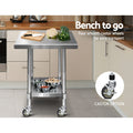 Cefito 760x760mm Stainless Steel Kitchen Bench Wheels 430