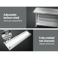 Cefito Stainless Steel Kitchen Bench 1829x760mm Wheels
