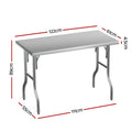 Cefito Stainless Steel Foldable Food Work Bench 430 Kitchen