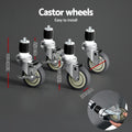 Cefito Stainless Steel Work Bench 61x46cm Wheels 430