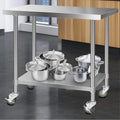 Cefito 1219x610mm Stainless Steel Kitchen Bench Wheels 430