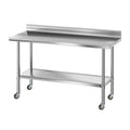 Cefito Stainless Steel Kitchen Bench 1500x600mm Splashback 430