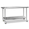 Cefito 1829x610mm Stainless Steel Kitchen Bench Wheels 430