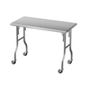 Cefito Stainless Steel Work Bench 122x61cm Wheels 430