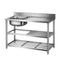 Cefito 120cm Stainless Steel Kitchen Bench Sink Splashback