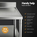 Cefito 120cm Stainless Steel Kitchen Bench Sink Splashback