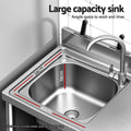 Cefito 120cm Stainless Steel Kitchen Bench Sink Splashback