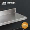 Cefito 610 x 220mm 430 Stainless Steel L-Shaped Kitchen Wall Shelf