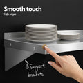 Cefito 2x 1200mm Stainless Steel Kitchen Wall Shelf Rack