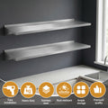 Cefito 2x 1200mm Stainless Steel Kitchen Wall Shelf Rack