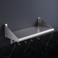 Cefito 610mm 430 Stainless Steel Wall Shelf with Hooks and Side Guards