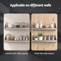 Cefito 610mm 430 Stainless Steel Wall Shelf with Hooks and Side Guards
