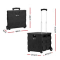 Emajin Foldable Shopping Cart Trolley 35KG Portable Grocery