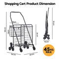 Emajin Shopping Trolley Cart Folding Aluminium Utility Cart Black
