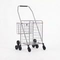 Emajin Shopping Trolley Cart Folding Aluminium Utility Cart Silver