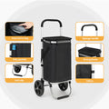 Emajin Shopping Trolley Cart Foldable 45kg Black
