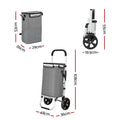 Emajin Shopping Trolley 45KG Foldable Grey
