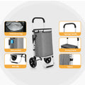 Emajin Shopping Trolley 45KG Foldable Grey