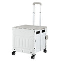 Emajin Shopping Trolley 75L Foldable White Utility Cart
