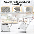 Emajin Shopping Trolley 75L Foldable White Utility Cart