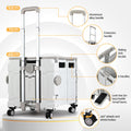 Emajin Shopping Trolley 75L Foldable White Utility Cart