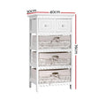 Artiss 2 Chest Drawers 3 Baskets ELIOT Storage Furniture