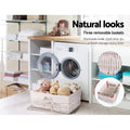 Artiss 2 Chest Drawers 3 Baskets ELIOT Storage Furniture