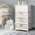 Artiss 2 Chest Drawers 3 Baskets ELIOT Storage Furniture