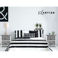 Artiss Bedside Table 2 Drawers Vintage Grey x2