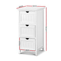 Artiss Bedside Table 3 Drawer Storage Cabinet White