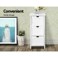 Artiss Bedside Table 3 Drawer Storage Cabinet White