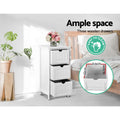 Artiss Bedside Table 3 Drawer Storage Cabinet White