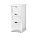 Artiss Bedside Table 3 Drawer Storage Cabinet White