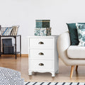 Artiss Bedside Table 3 Drawers White Vintage