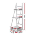 Artiss 3 Tier Corner Bookshelf White
