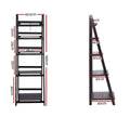Artiss Corner Bookshelf 5 Tier Coffee ZANE Display Storage