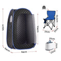 Devanti Portable Steam Sauna Tent 1-Min PoP Up 1000W 2L Steamer Home SPA Timer