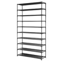 Artiss Shoe Rack 10-Tier 50 Pairs Stackable Cabinet Black