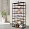 Artiss Shoe Rack 10-Tier 50 Pairs Stackable Cabinet Black