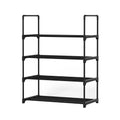 Artiss Shoe Rack Cabinet 4-Tier 12 Pairs Black Stackable