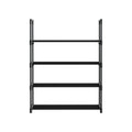 Artiss Shoe Rack Cabinet 4-Tier 12 Pairs Black Stackable
