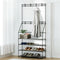 Artiss Shoe Rack Hall Tree 16 Pairs Black Metal