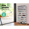 Artiss Shoe Rack Cabinet 10-Tier Stackable Grey