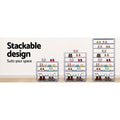 Artiss Shoe Rack Cabinet 10-Tier Stackable Grey