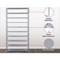 Artiss Shoe Rack Cabinet 10-Tier Stackable Grey